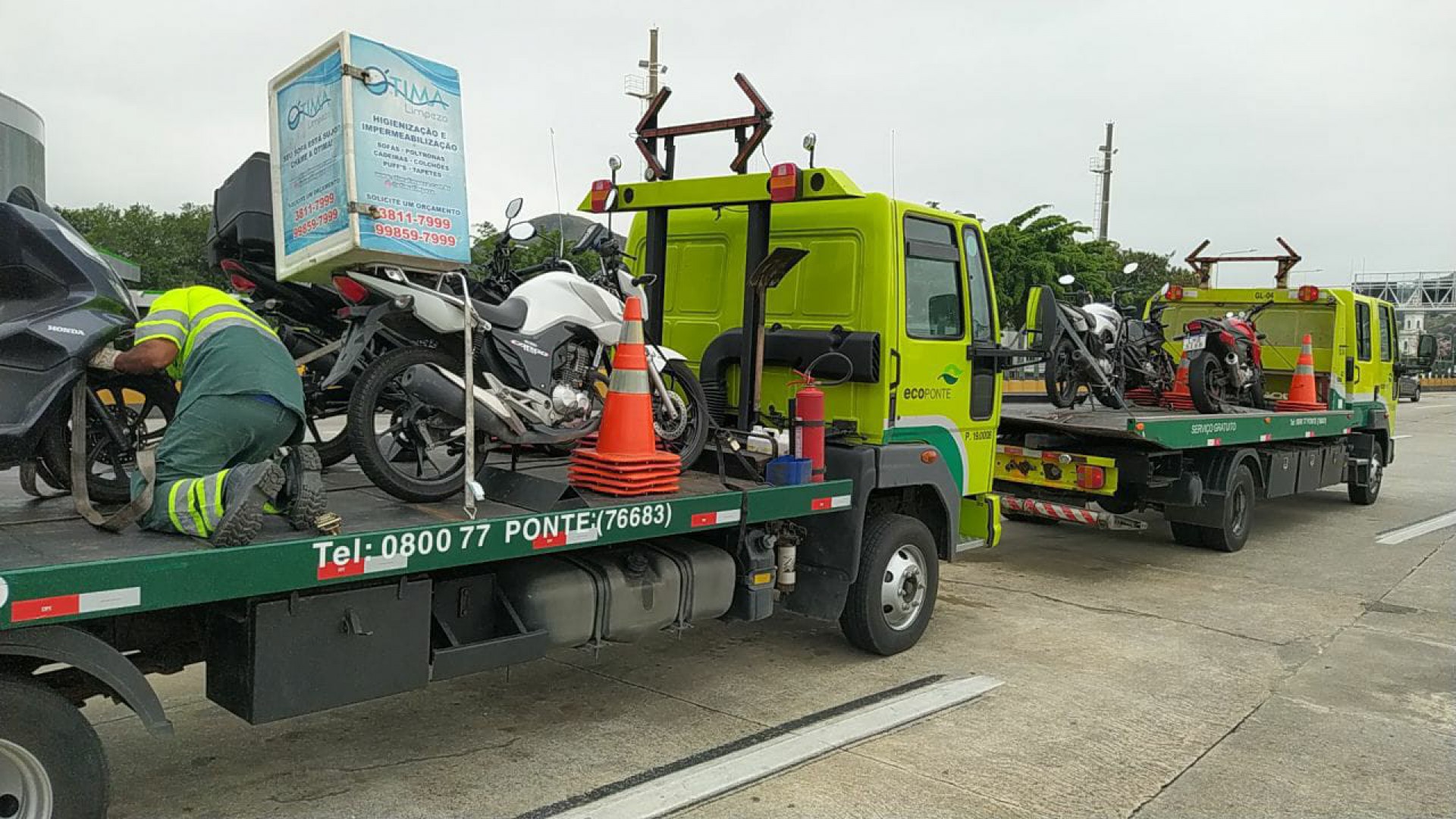 Polícia Rodoviária faz fiscalização e apreende mais de 10 motos na Ponte Rio-Niterói - Divulgação / Polícia Rodoviária Federal