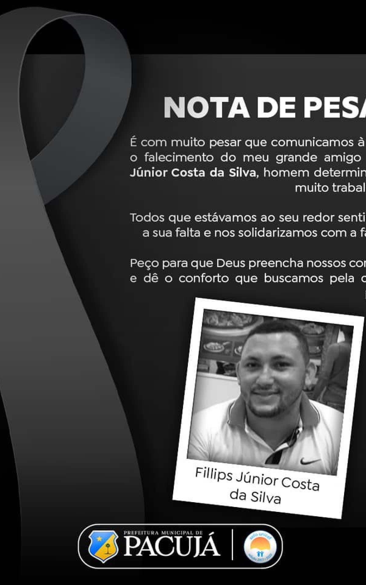 Nota de pesar da Prefeitura de Pacuj&aacute;, no Cear&aacute;