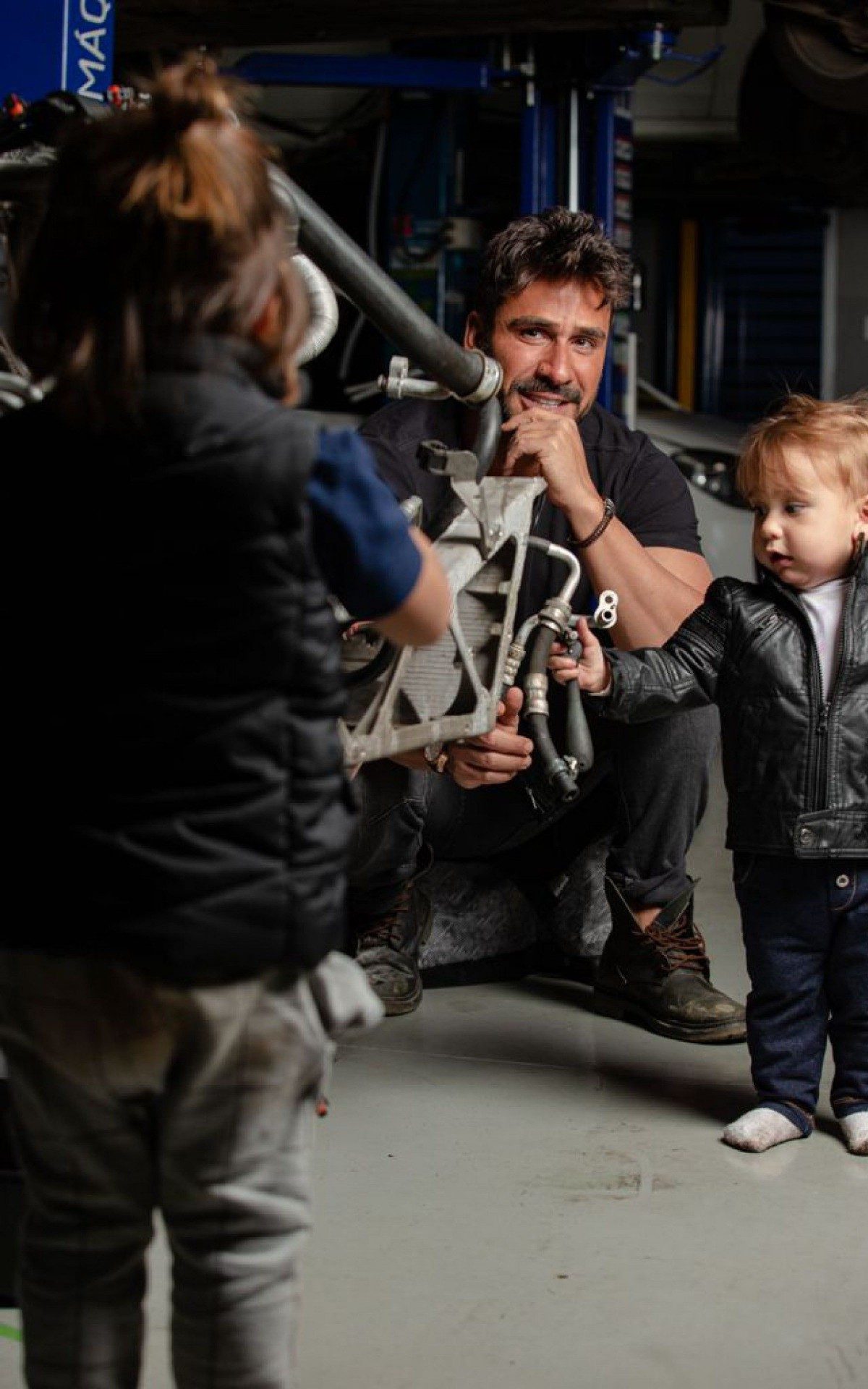 Julio Rocha e o filhos Jos&eacute; e Eduardo