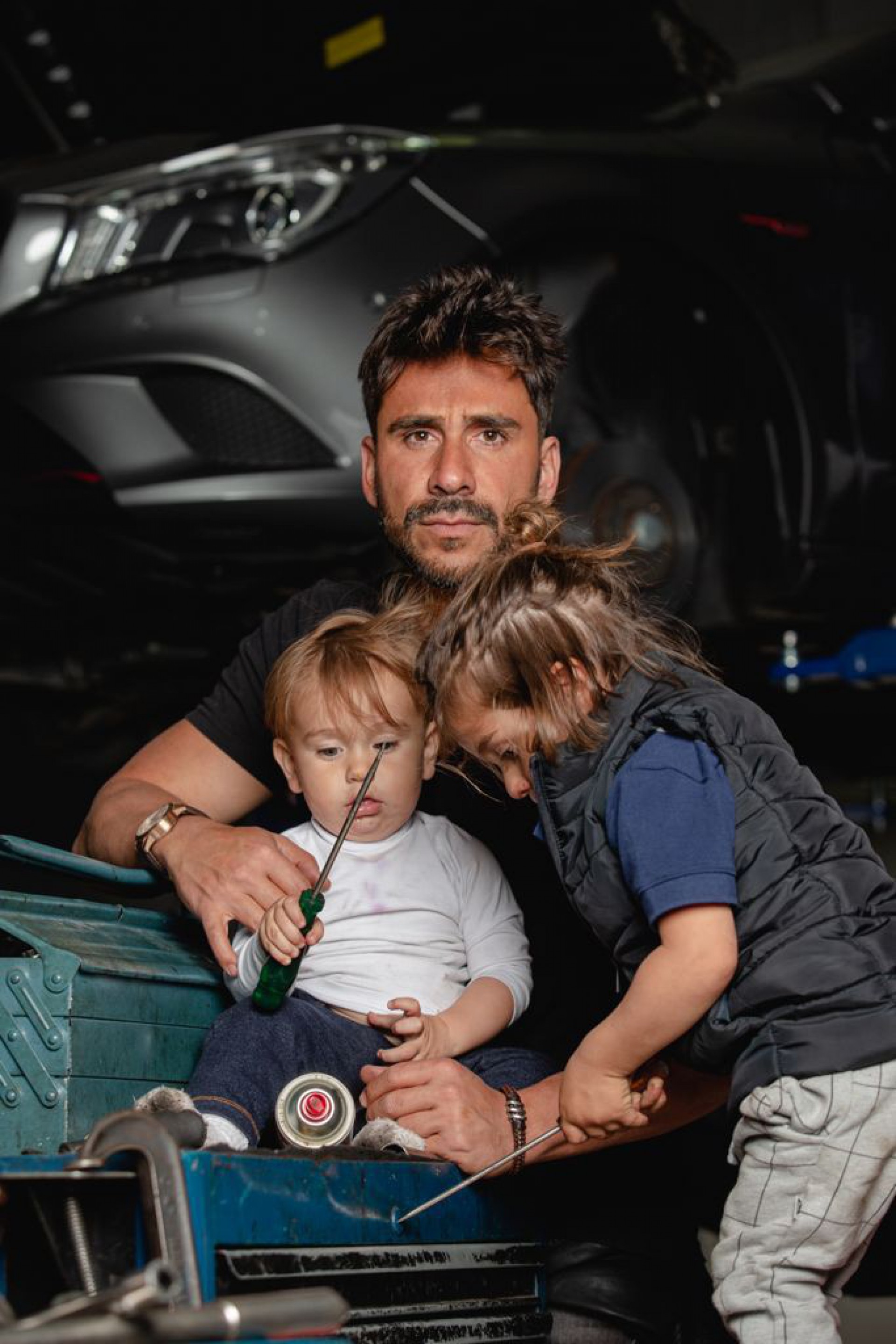 Julio Rocha e o filhos José e Eduardo - Cléber Andrade/Divulgação