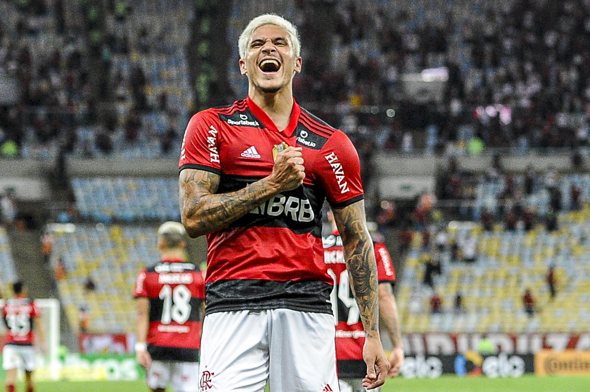 Pedro - Idade: 24 anos - Posição: Atacante - Clube Atual: Flamengo - Valor: 16 milhões de euros (104 milhões de reais). - Marcelo Cortes / Flamengo