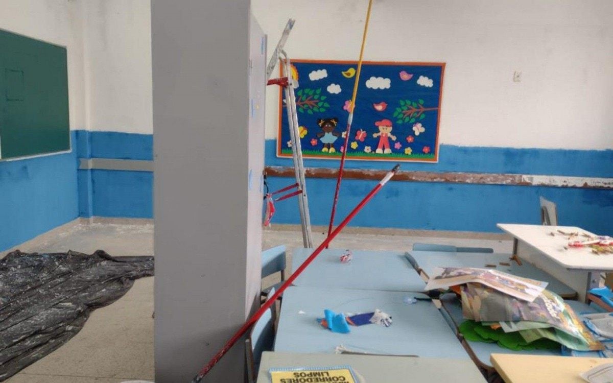 Escola na Cidade dos Meninos está sendo reformada em Caxias - Divulgação