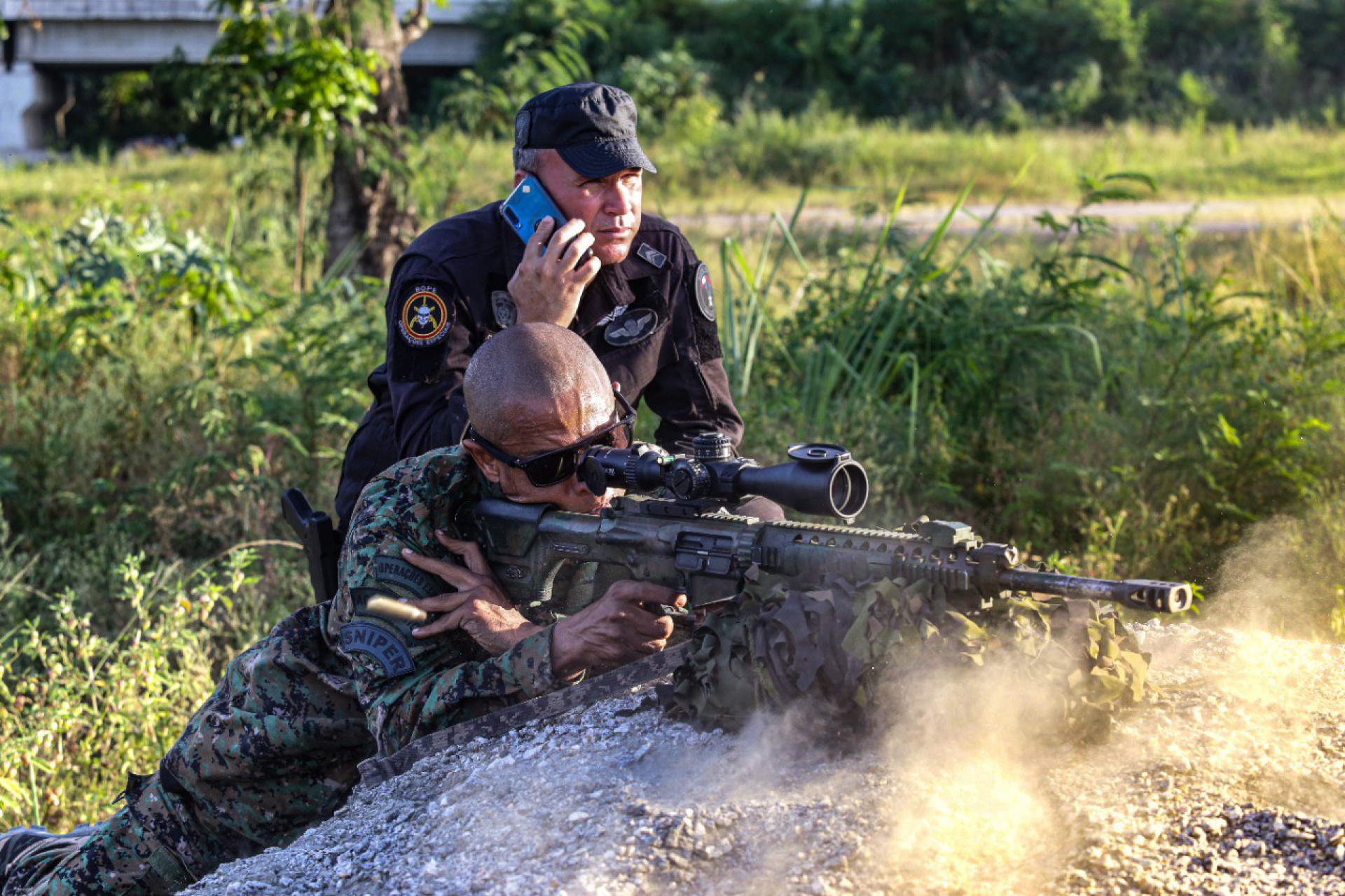 Policiais militares durante treinamentos no Centro de Instrução Especializada e Pesquisa Policial (CIEsPP), em Ramos, na Zona Norte. Registro feito antes da pandemia por covid-19 - Divulgação
