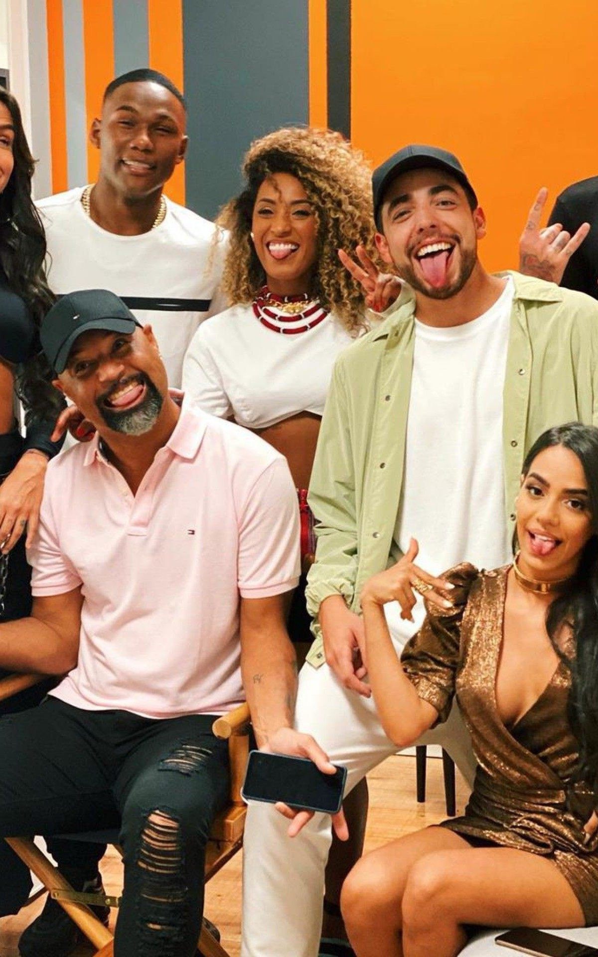 Nanah Damasceno e os colegas de 'Ilha Record'