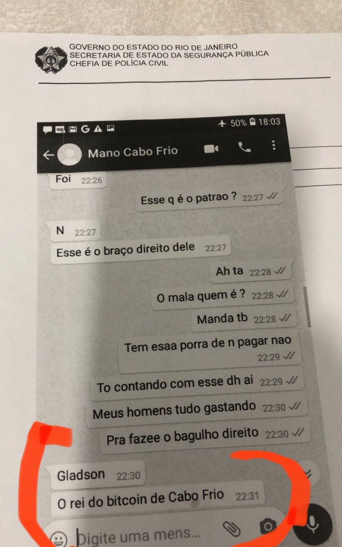 Diálogos suspeitos teriam vazado