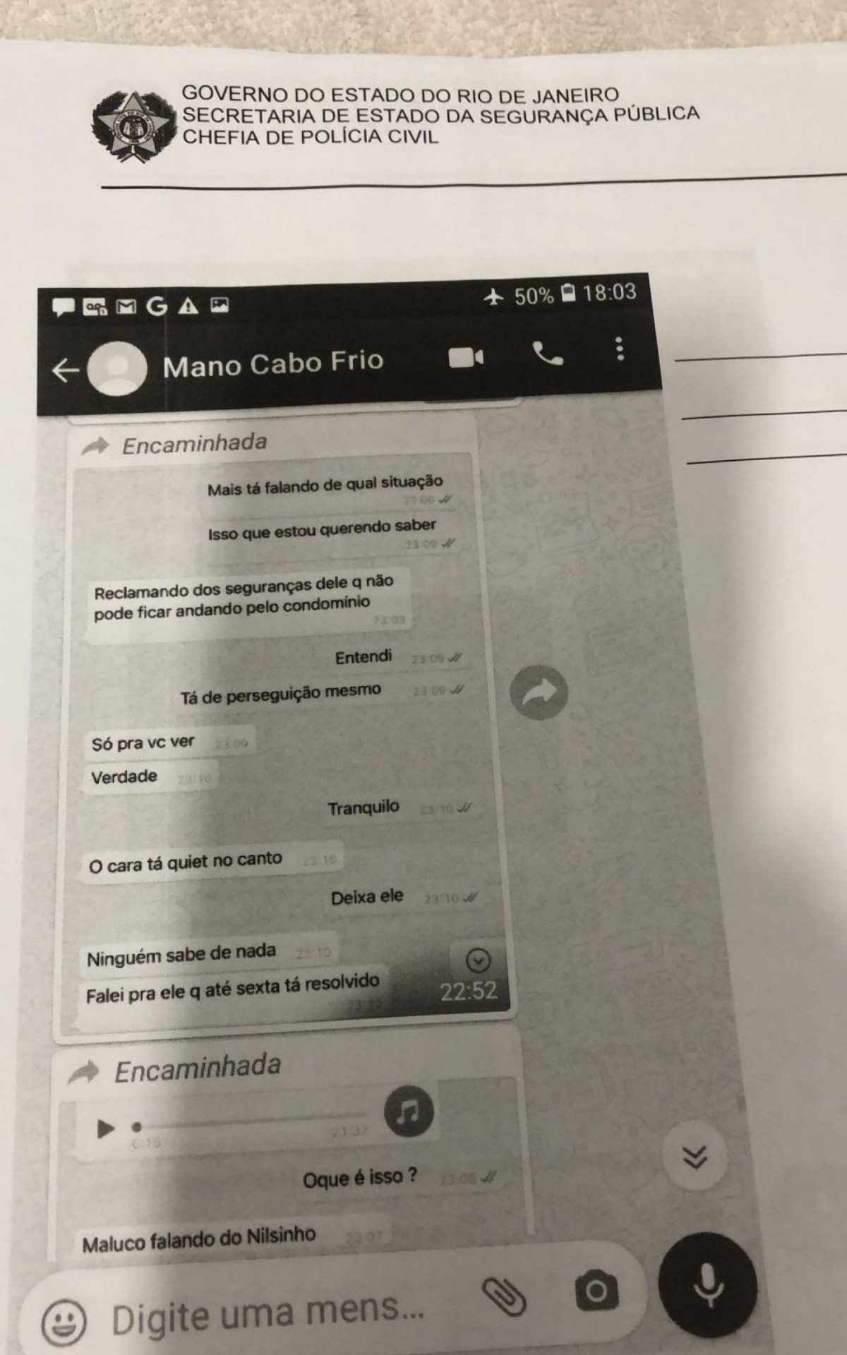 Alguns jornalistas receberam esse material anonimamente 