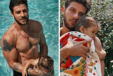 Fofura! Chay Suede curte dia de piscina com a filha, Maria