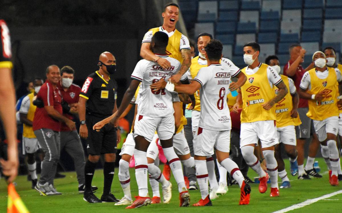 Cuiab&aacute;, MT - Brasil - 20/09/2021 - Arena Pantanal - Luiz Henrique comemorando gol
Campeonato Brasileiro. 21&ordf; Rodada. Jogo Fluminense x Cuiab&aacute;.
FOTO DE MAILSON SANTANA/FLUMINENSE FC

IMPORTANTE: Imagem destinada a uso institucional e divulga&ccedil;&atilde;o, seu uso comercial est&aacute; vetado incondicionalmente por seu autor e o Fluminense Football Club.

IMPORTANT: Image intended for institutional use and distribution. Commercial use is prohibited unconditionally by its author and Fluminense Football Club.

IMPORTANTE: Im&aacute;gen para uso solamente institucional y distribuici&oacute;n. El uso comercial es prohibido por su autor y por el Fluminense Football Club.