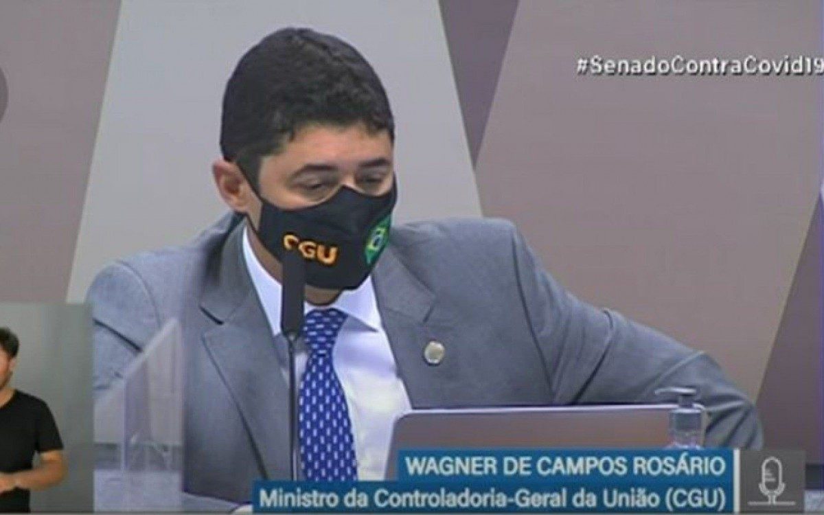 CPI da Pandemia ouve ministro da Controladoria-Geral da União, Wagner Rosário - Reprodução
