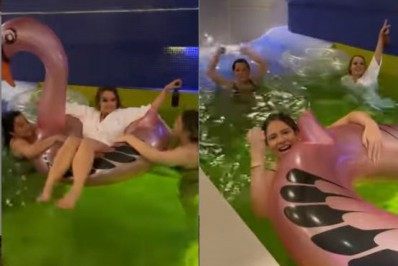 Vídeo! Marília Mendonça, Maiara e Maraisa se divertem em piscina de motel