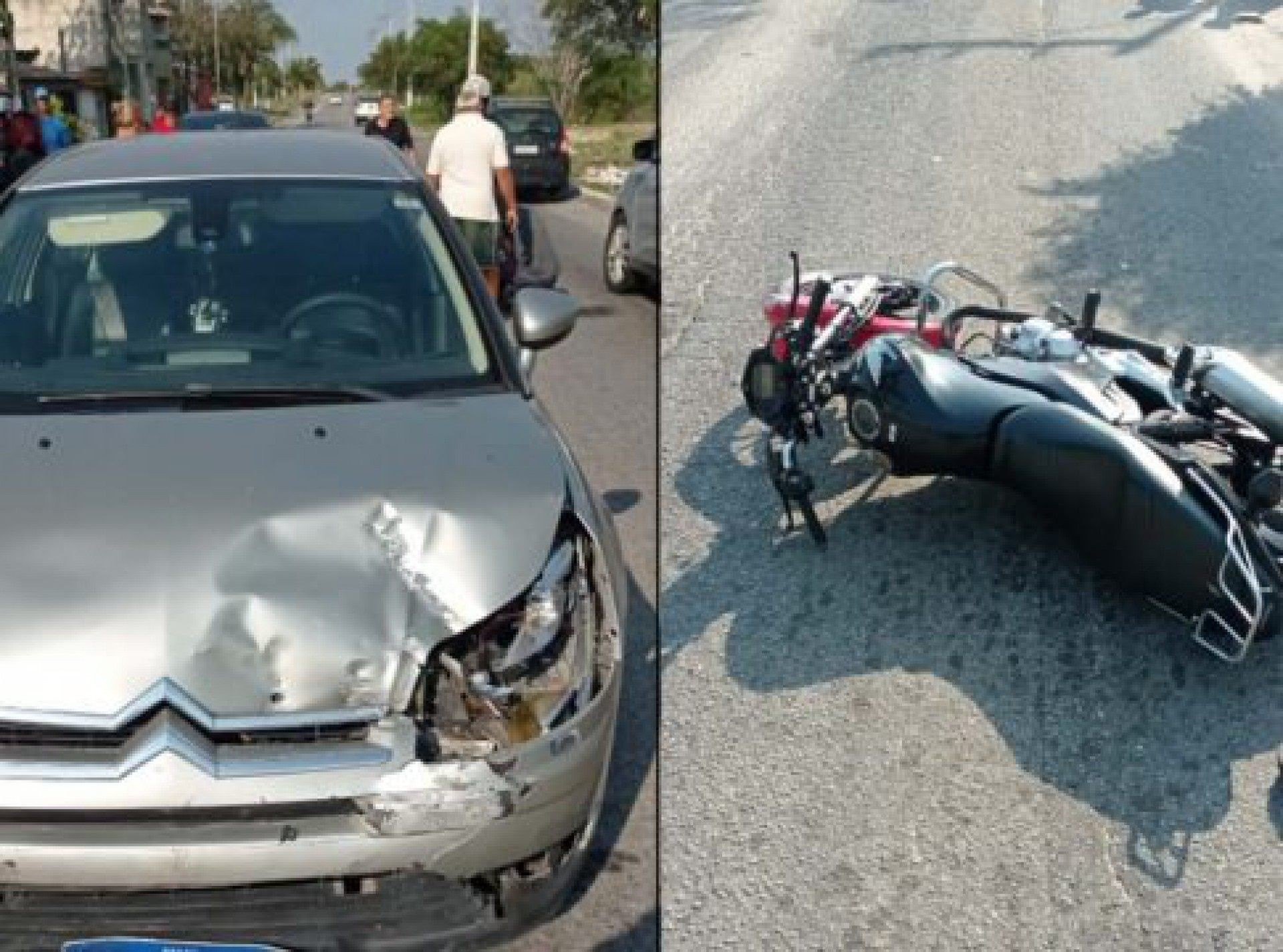 Jovem ‘empina’ moto e causa acidente em Cabo Frio