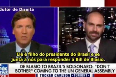 Em entrevista para TV americana, Eduardo Bolsonaro chama prefeito de NY de 'marxista'