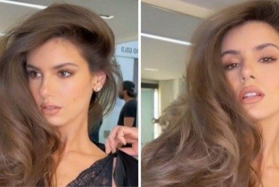 Vídeo! Camila Queiroz sensualiza de lingerie e fãs elogiam: 'A mais linda'