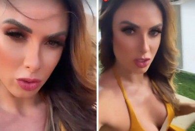 Nicole Bahls se assusta com preço de restaurante em Dubai e opta por caldo de cana