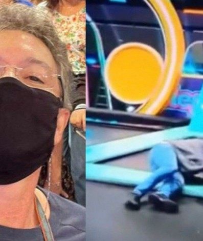 Boninho leva tombo em programa da Globo - Reprodução