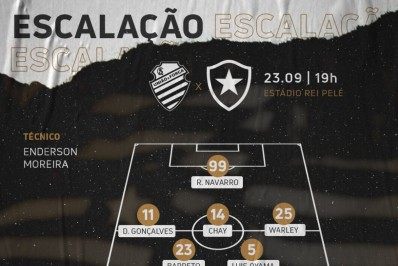 Com Luís Oyama e Diego Gonçalves, Botafogo está pronto para enfrentar o CSA; veja a escalação