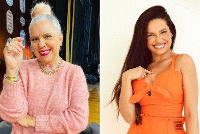 Astrid Fontenelle despacha presente de Juliette em uma praça 