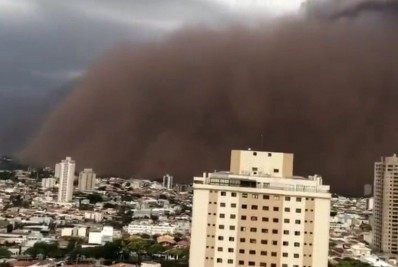 Tempestade de areia invade cidade no interior de São Paulo; entenda