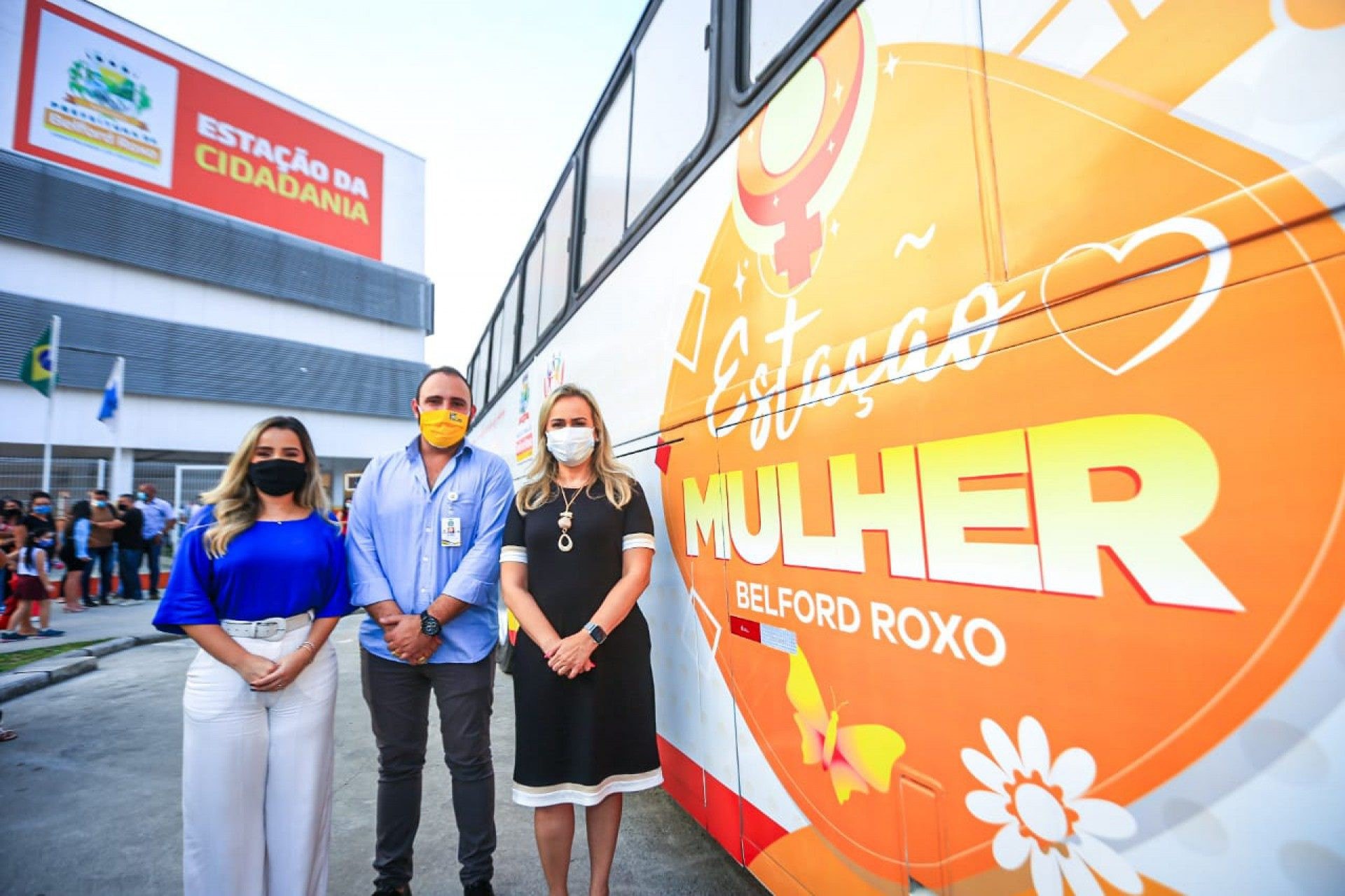A secret&aacute;ria Brenda Carneiro, Leandro Santoro e a deputada Daniela do Waguinho destacaram a import&acirc;ncia do Esta&ccedil;&atilde;o Mulher - Rafael Barreto / PMBR