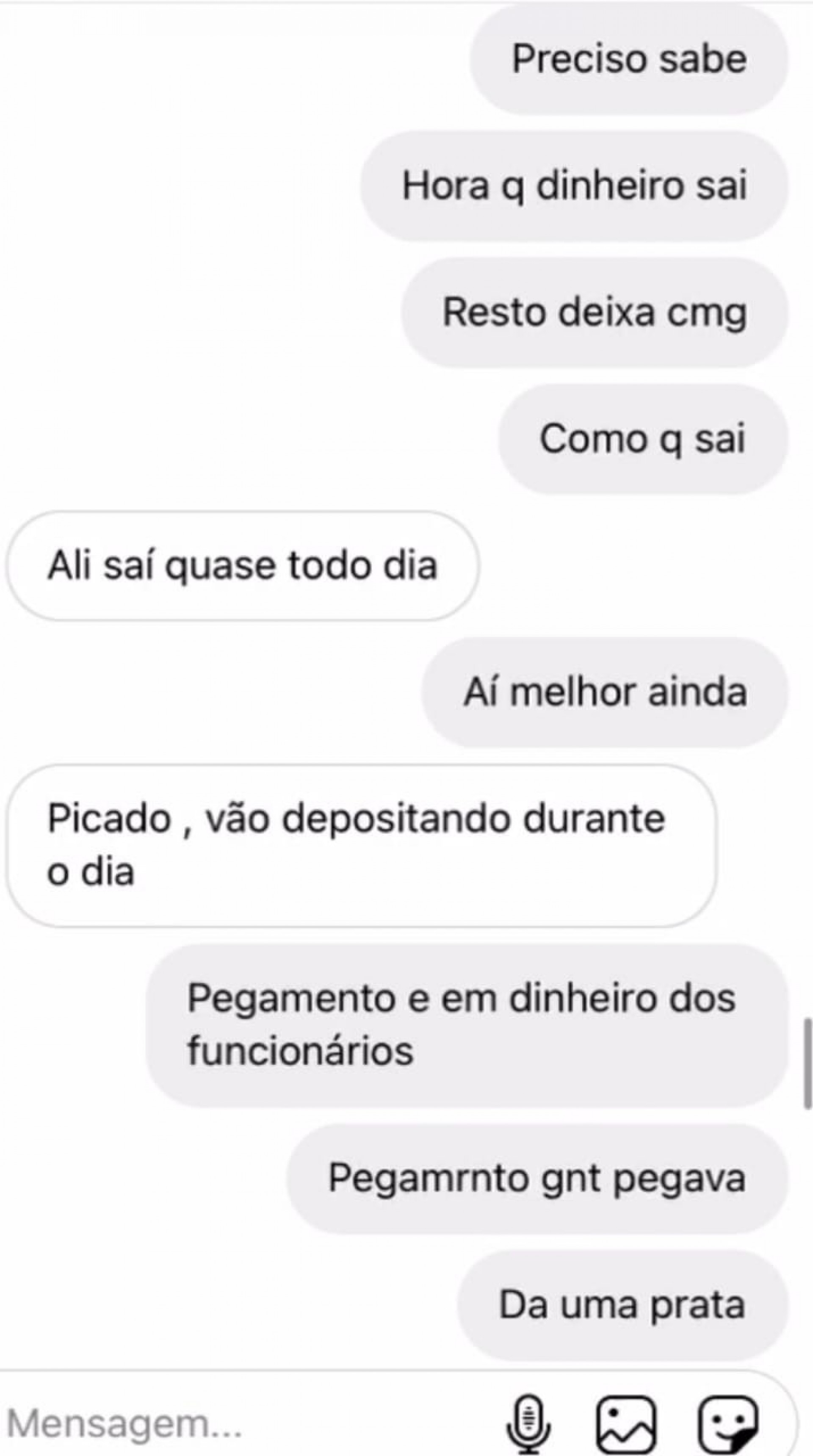 Criminosos trocavam mensagens para escolher dia ideal para assaltos a lojas e casas lotéricas no Sul do estado - REPRODUÇÃO 