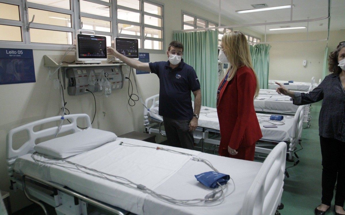 Hospital Municipal Ronaldo Gazolla desmobiliza leitos de Covid,nesta quinta feira (30), na foto Secret&aacute;rio Municipal de Sa&uacute;de Daniel Soranz.