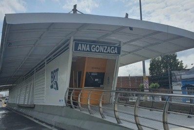 Estação Ana Gonzaga do BRT reabre na Avenida Cesário de Melo 