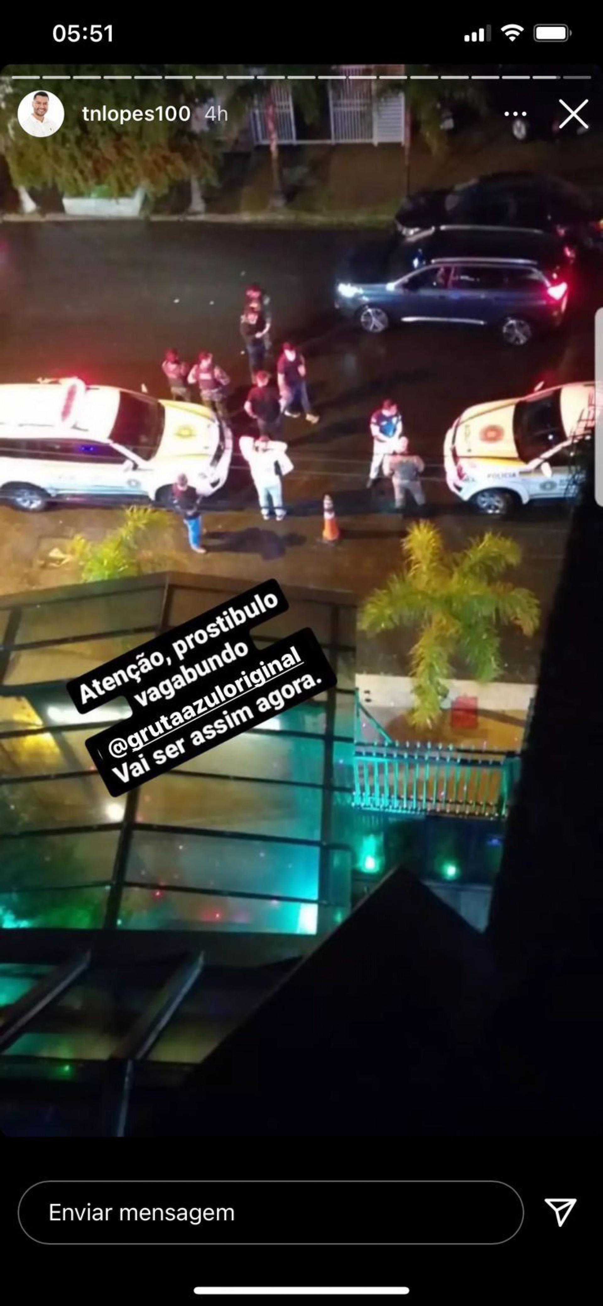 Thiago Lopes falando sobre Andressa Urach em seu Instagram - Reprodução de internet