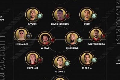 Flamengo e Palmeiras dividem lista dos melhores da semana na Libertadores
