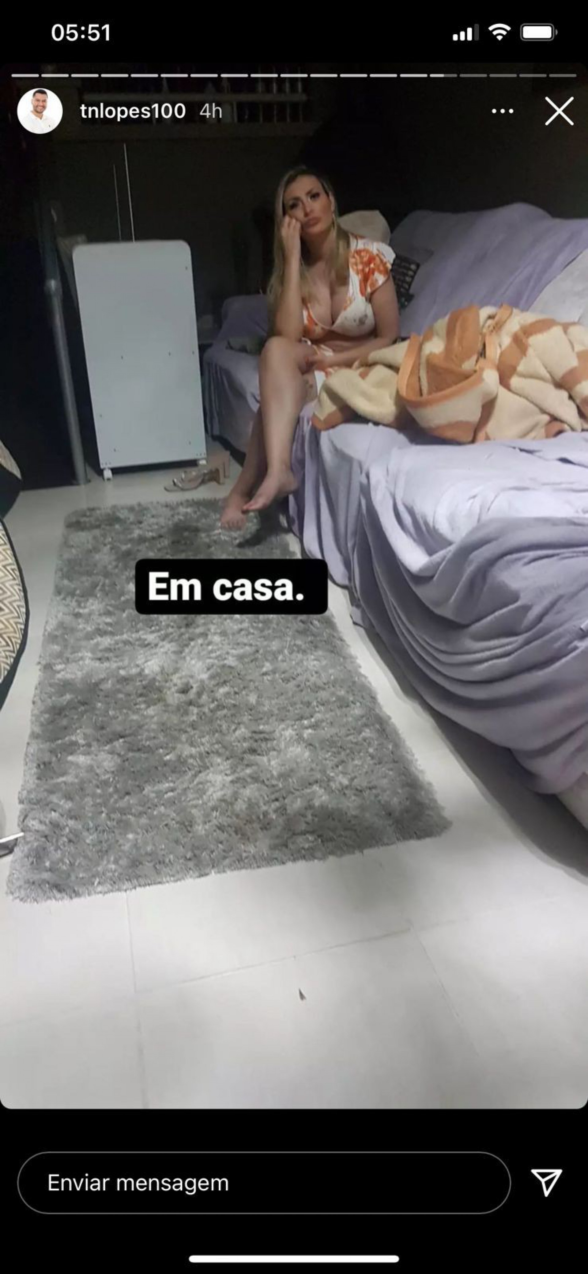 Thiago Lopes falando sobre Andressa Urach em seu Instagram - Reprodução de internet