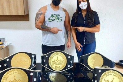 Secretária do Desenvolvimento Social, Trabalho e Renda de Búzios recebe atleta de jiu-jitsu Victor Macedo