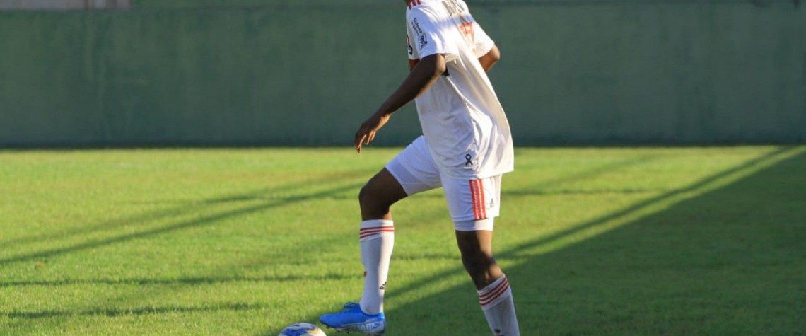 Matheus Fran&ccedil;a com 14 anos nos tempos de Sub-15 do Flamengo