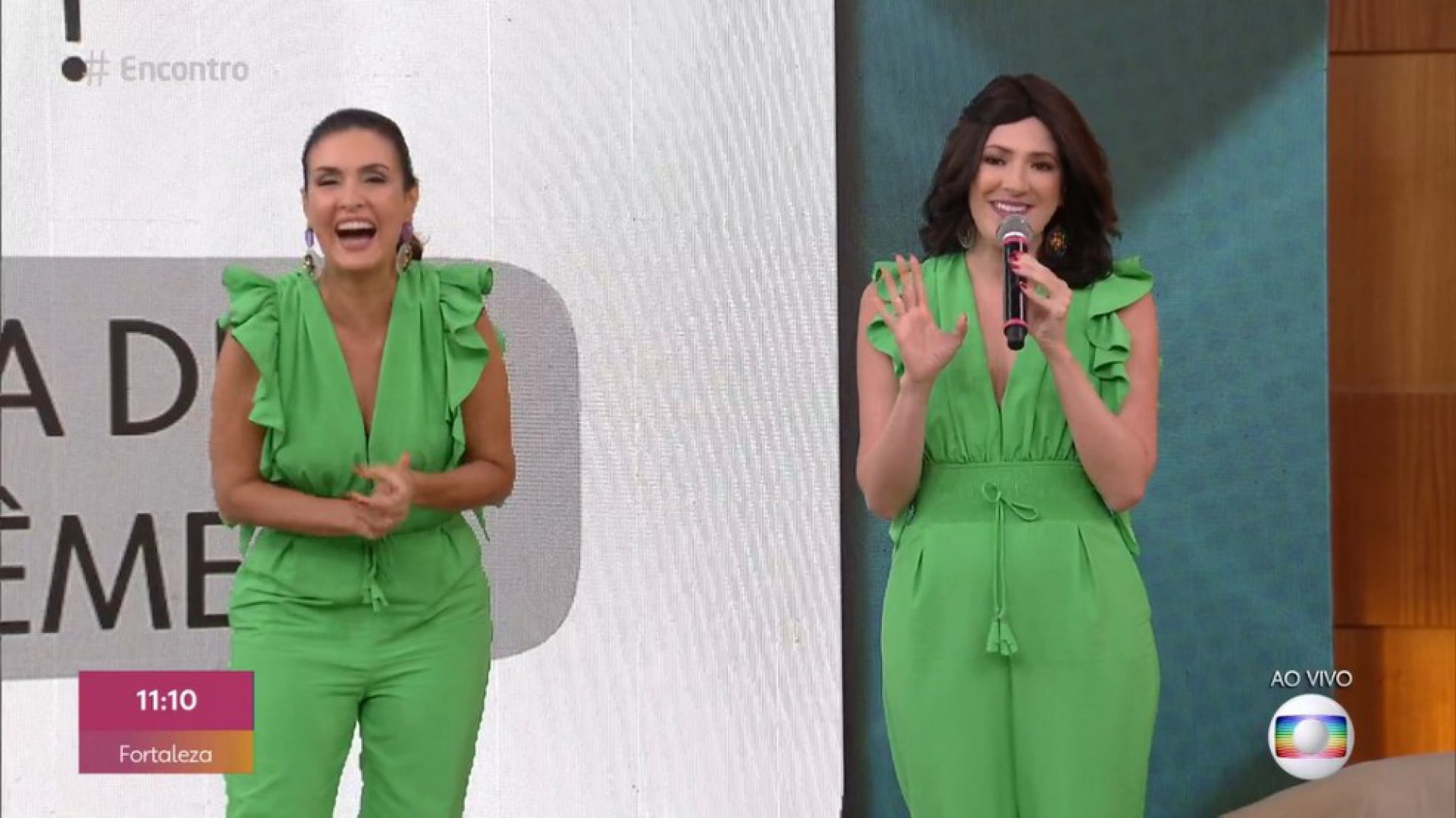 Fátima Bernardes e Dani Calabresa no 'Encontro' desta terça-feira - Reprodução