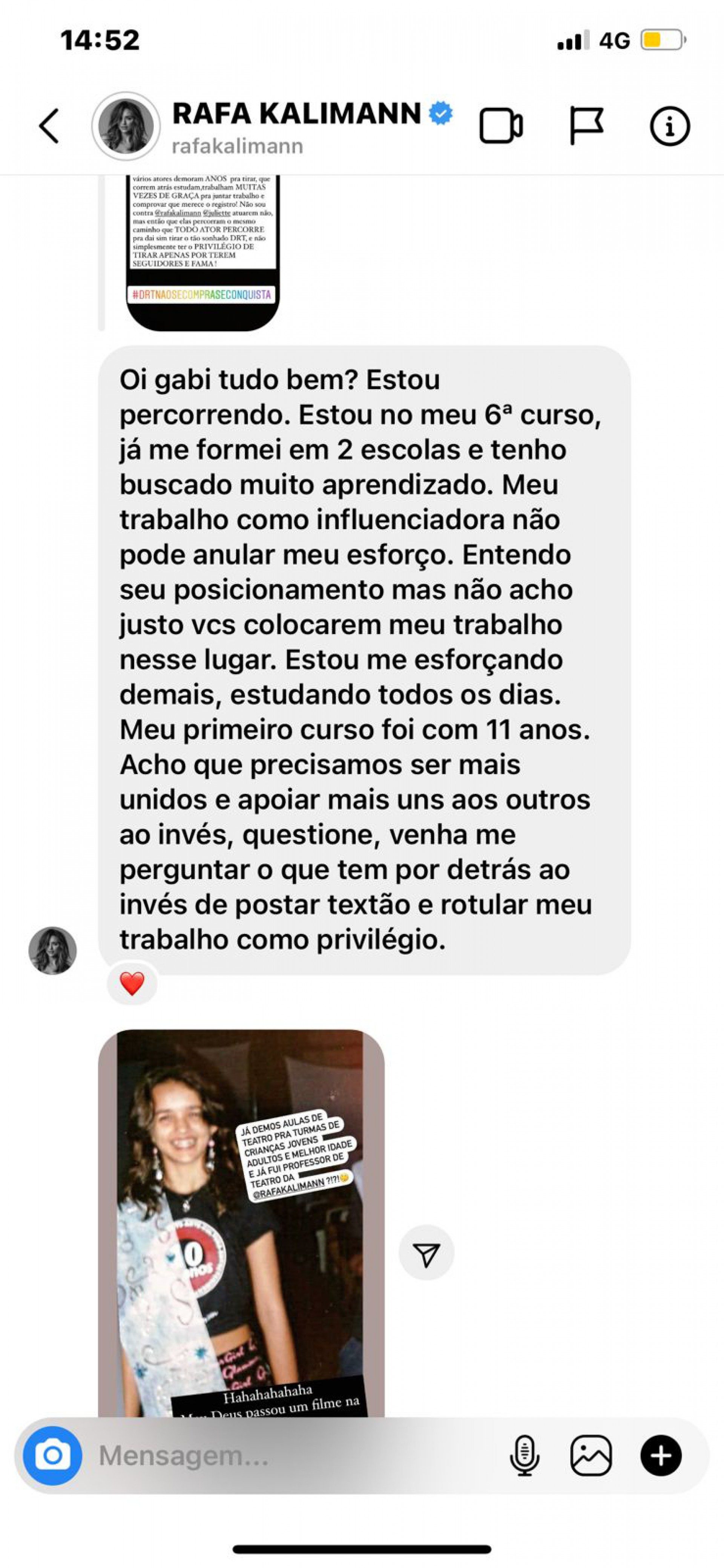 Post de Gabriela Dallacosta - Reprodução