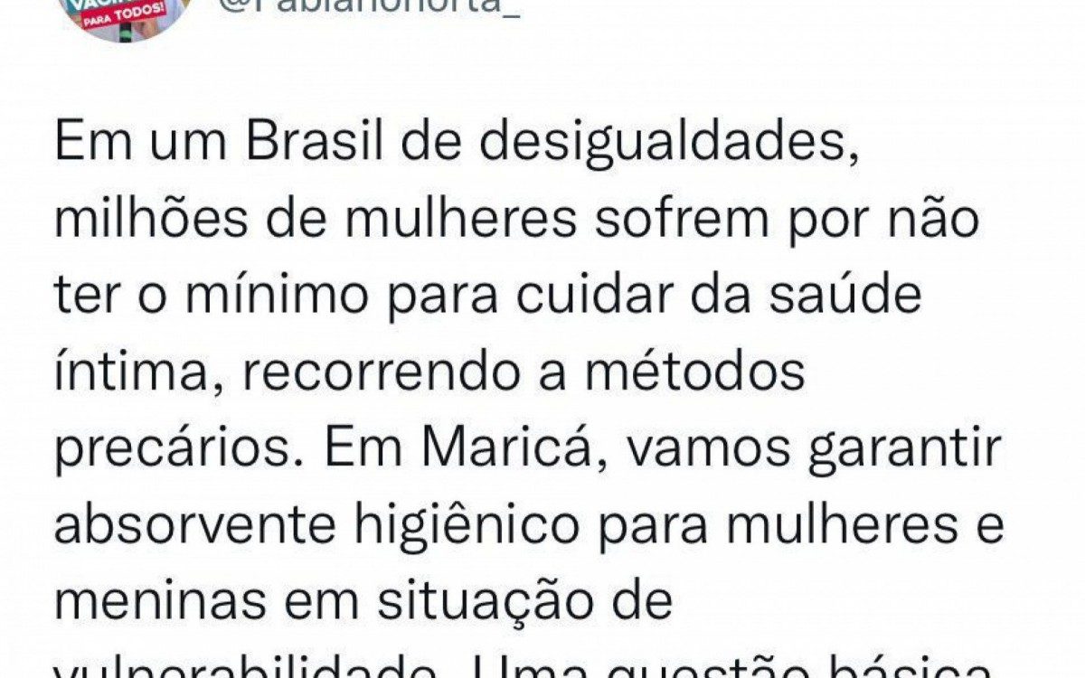 Tuitada do prefeito de Maricá, Fabiano Horta (PT) no final da tarde dessa sexta-feira. Em menos de 1h mais de 350 reações positivas no facebook 