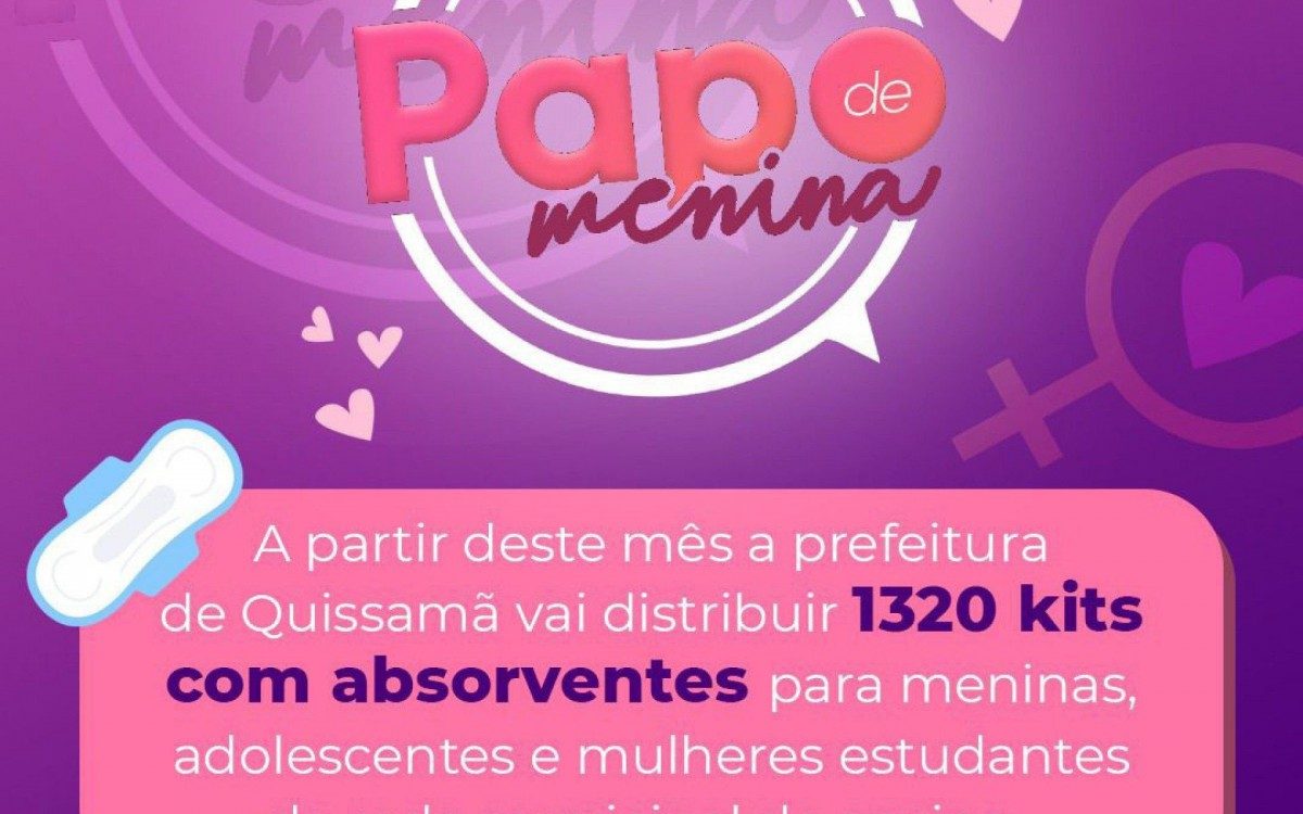 Distribui&ccedil;&atilde;o de kits atrav&eacute;s do Programa Papo de Menina, da prefeitura de Quissam&atilde;, come&ccedil;a neste m&ecirc;s. 
