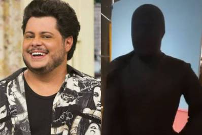 Marcus Majella reproduz look de Kim Kardashian nas gravações do 'Vai Que Cola'