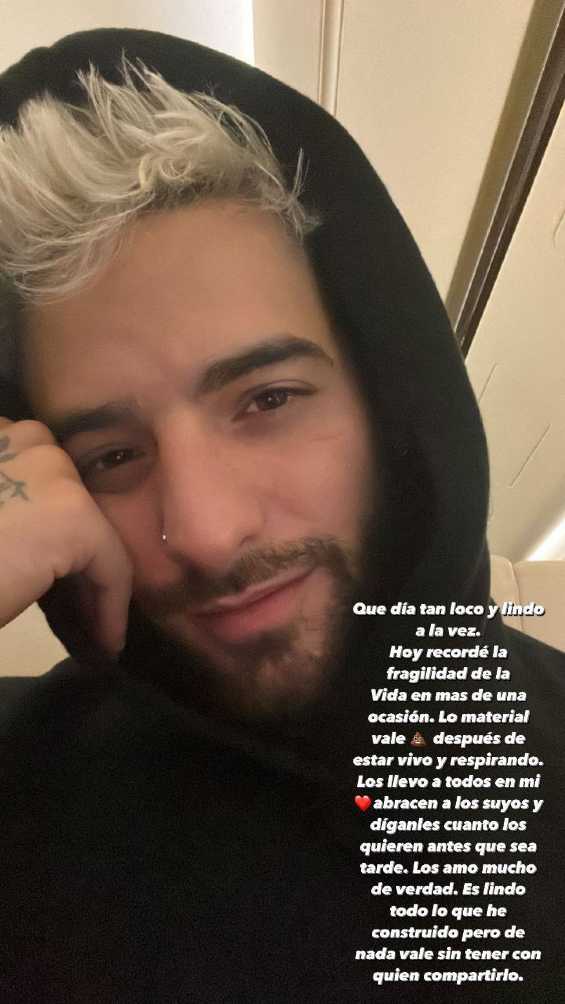 Cantor Maluma revela que escapou de acidente aéreo que deixou quatro vítimas - Reprodução/Instagram