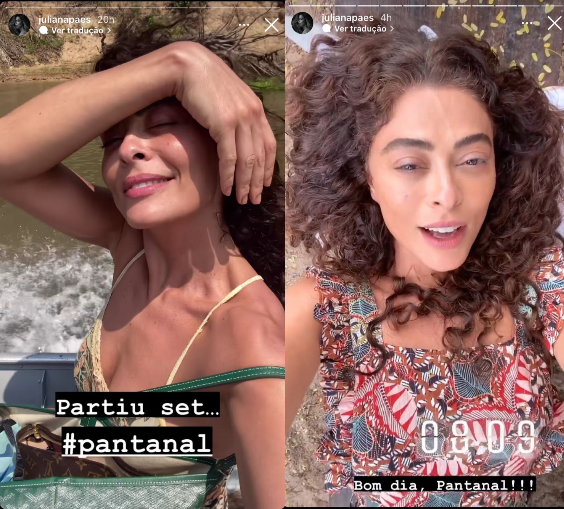 Juliana Paes mostra bastidores de gravação de remake de 'Pantanal' - Reprodução