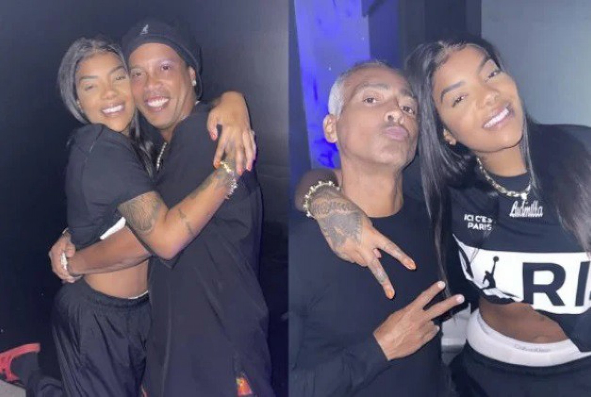 Ludmilla faz festa em casa e recebe Ronaldinho Gaúcho e Romário - Reprodução Internet
