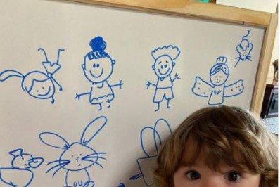 Fofurinha! Tatá Werneck mostra 'obra de arte' da filha: 'Começou a desenhar na barriga'