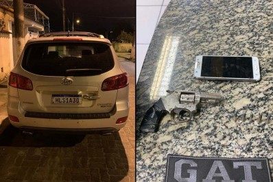 Homem é preso com revólver e carro roubado em Araruama