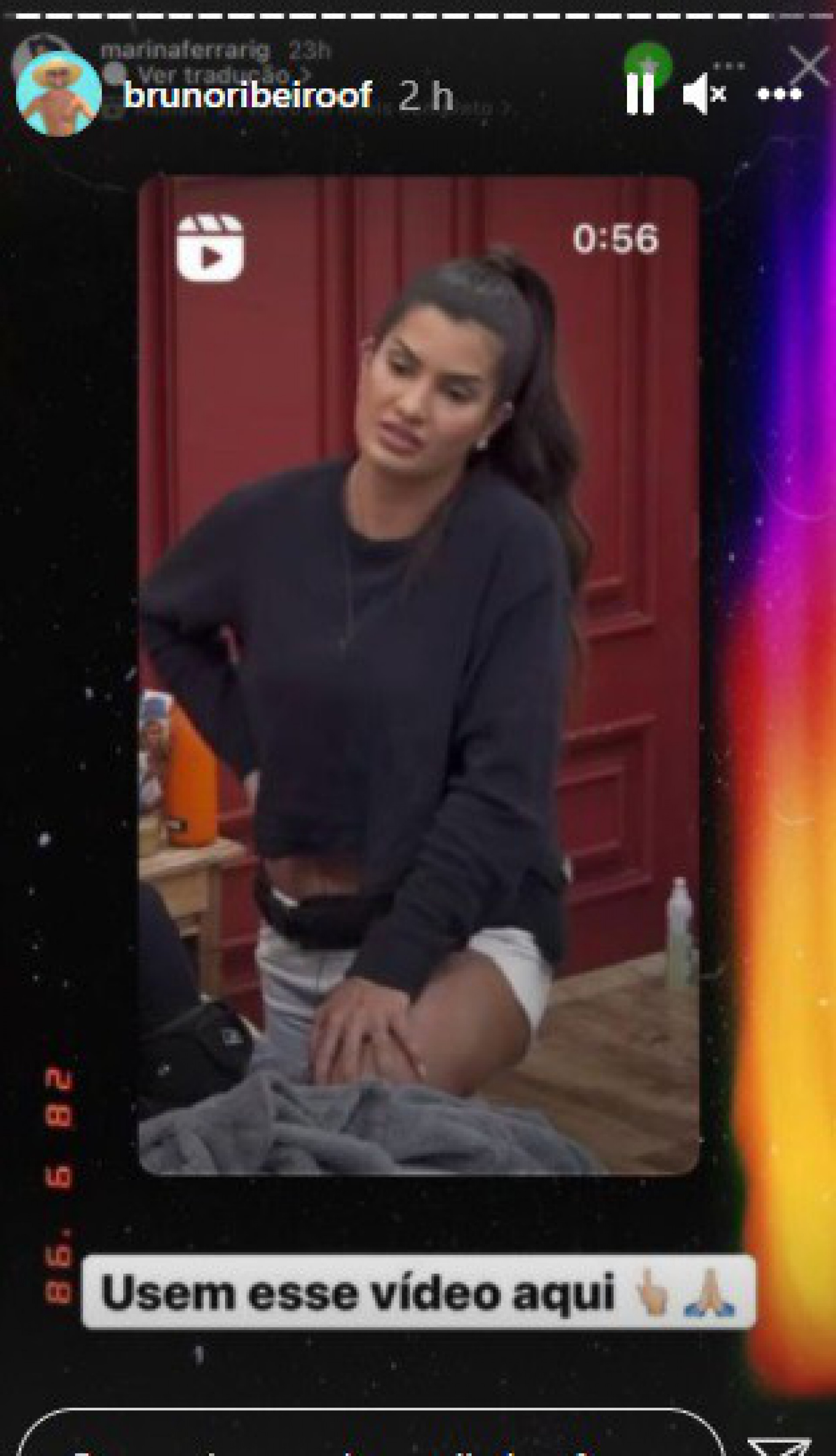 Equipe de Rico expõe Marina Ferrari  - Reprodução/Instagram