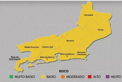 Pela primeira vez, todos os municípios do Rio apresentam risco baixo de infecção para covid-19