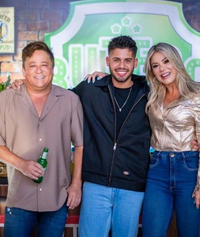 Leonardo, Zé Felipe e Poliana Rocha - Reprodução