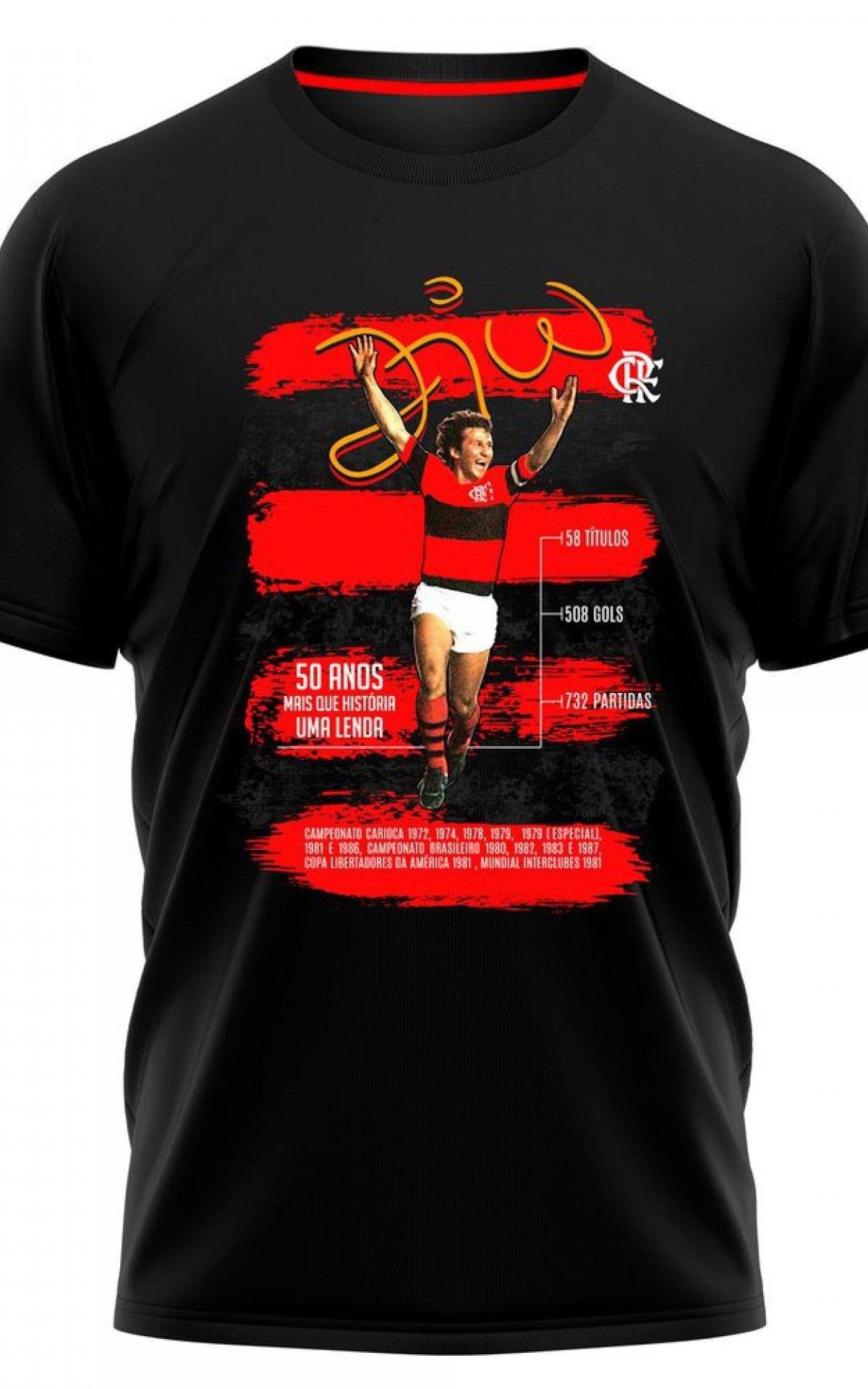 Camisa do Flamengo em homenagem a Zico
