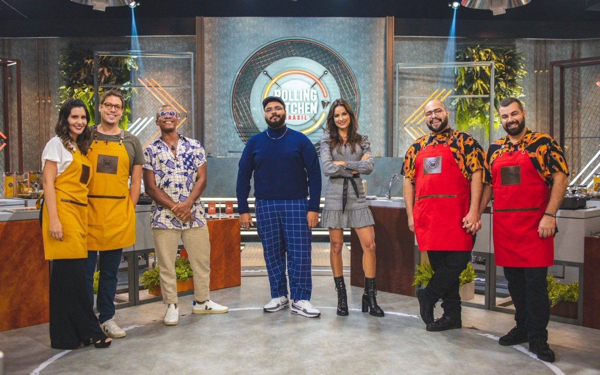 Paulo Vieira recebe os casais Fábio Porchat e Nataly Mega e Tiago Abravanel e Fernando Poli no ‘Rolling Kitchen Brasil’ 