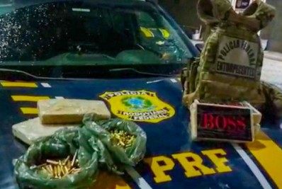PRF e PF apreendem pasta base de cocaína e munições durante ação conjunta em Niterói