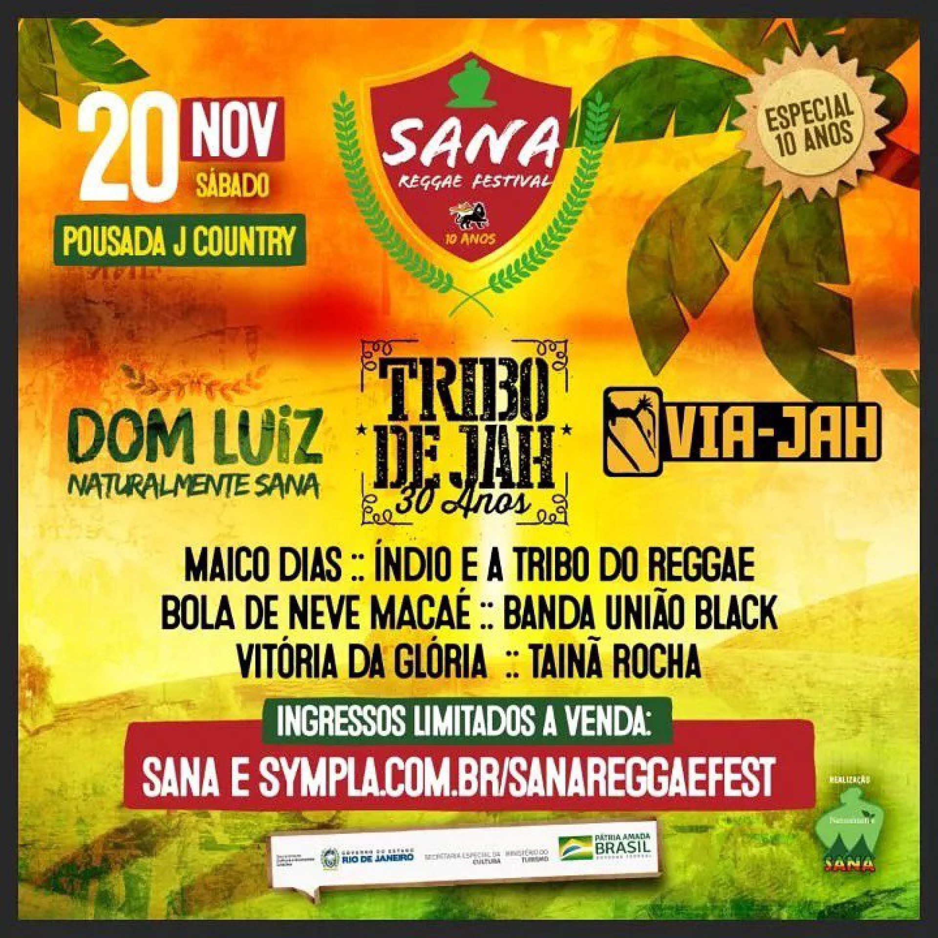 O evento vai contar com uma programação que mescla entre artistas locais e nacionais, como Dom Luiz, Banda Via Jah e Tribo de Jah, e apresentação de capoeira, maculelê e do DJ LF Selector - Divulgação