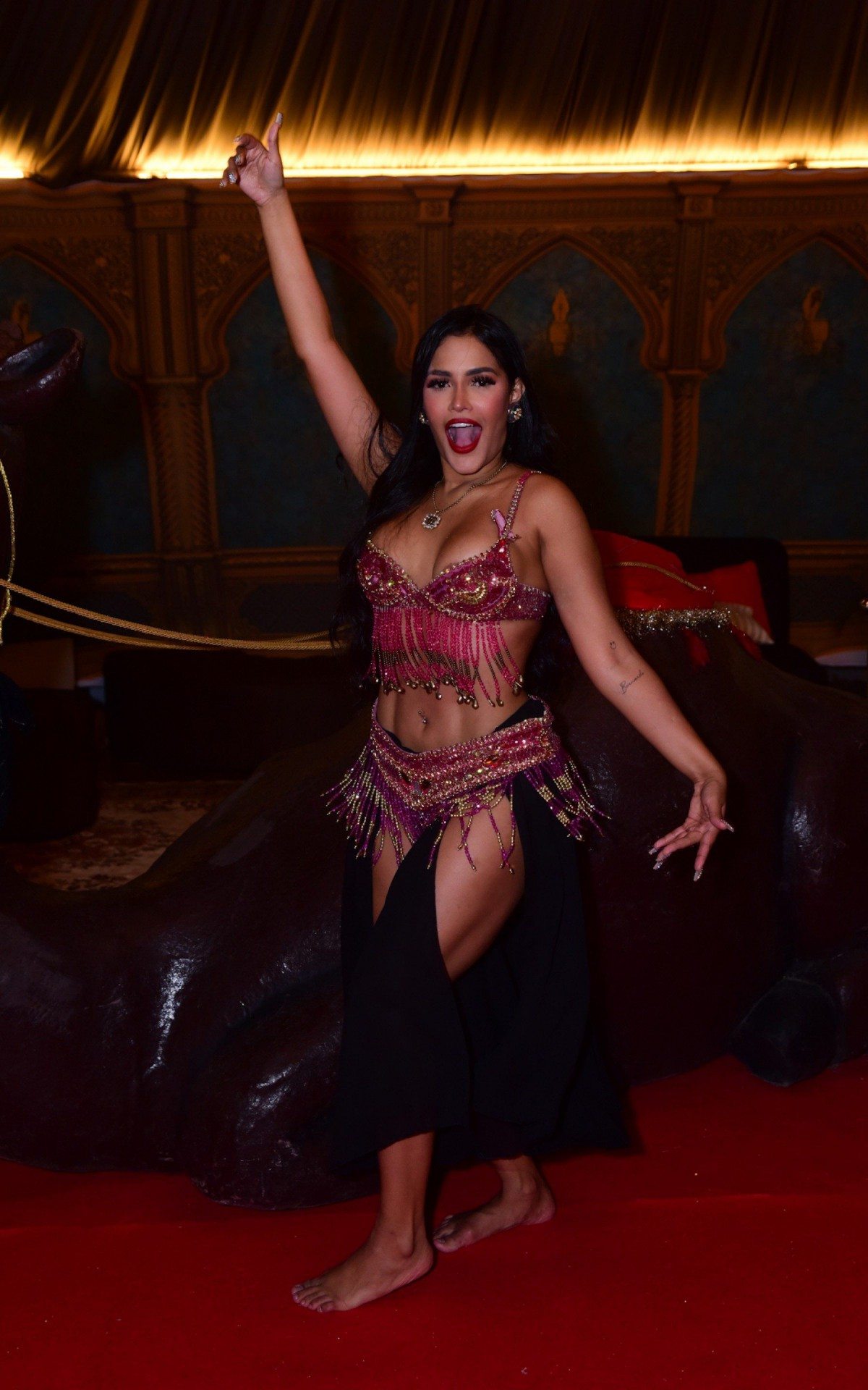 Ex-BBB Flay em sua festa de anivers&aacute;rio, em S&atilde;o Paulo, na noite desta ter&ccedil;a-feira