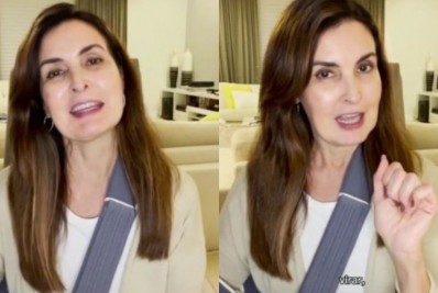 De tipoia, Fátima Bernardes atualiza quadro de saúde: 'Tudo correndo muito bem'